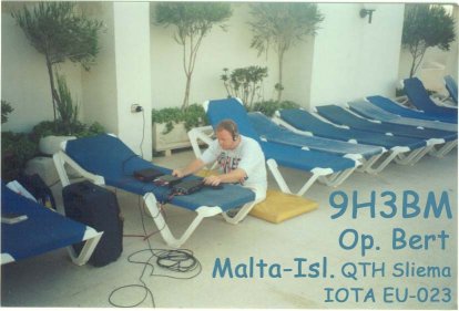 My 9H3BM QSL card 